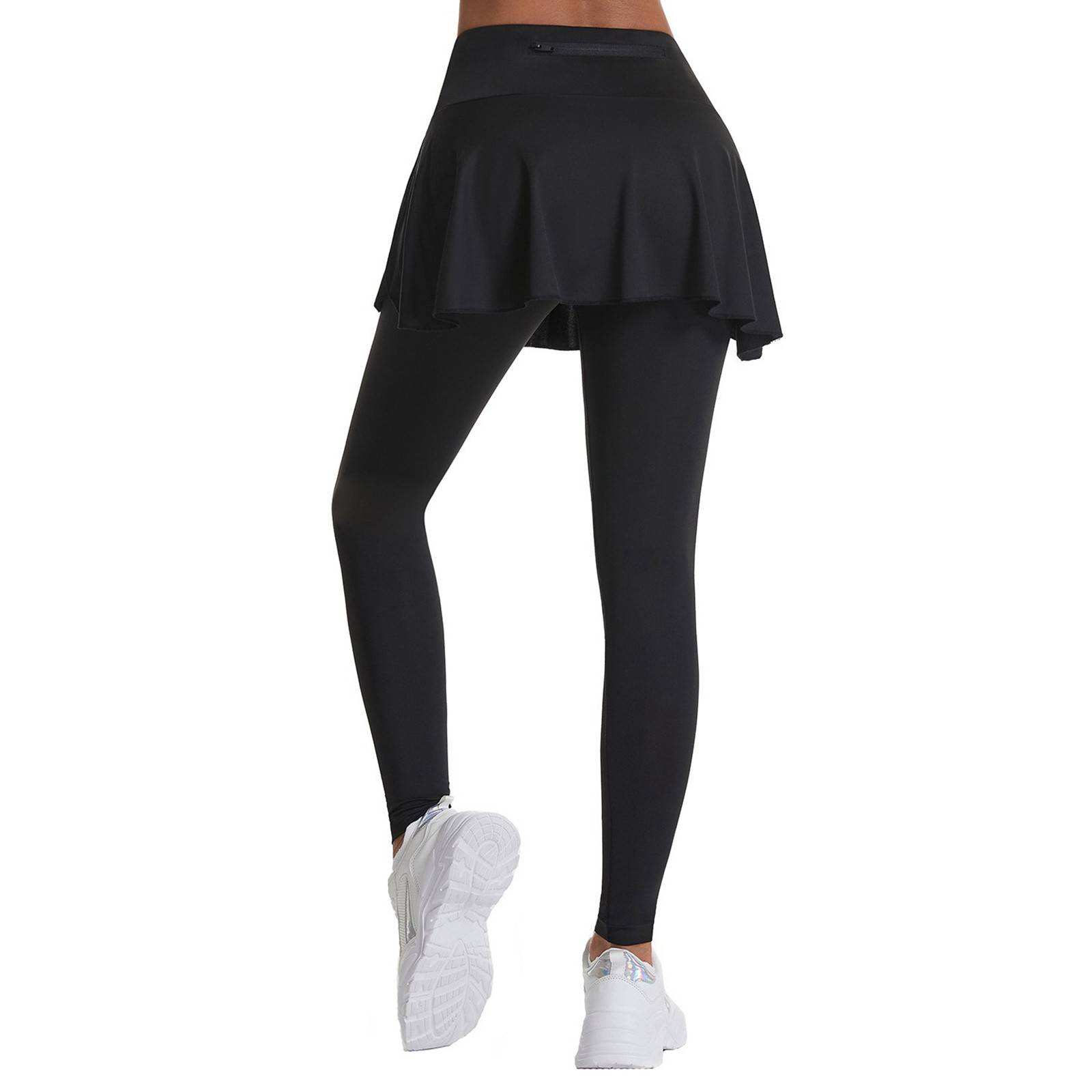 thumbnail image 5 of Falda deportiva plisada de color liso para mujer, cintura alta, que realza las caderas, falda pantalón para bádminton, 5 of 6